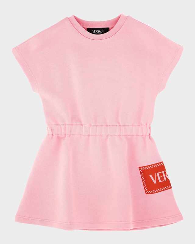 Girl's Fleece Dress W/ Vintage Logo-Print, Size 12M-5